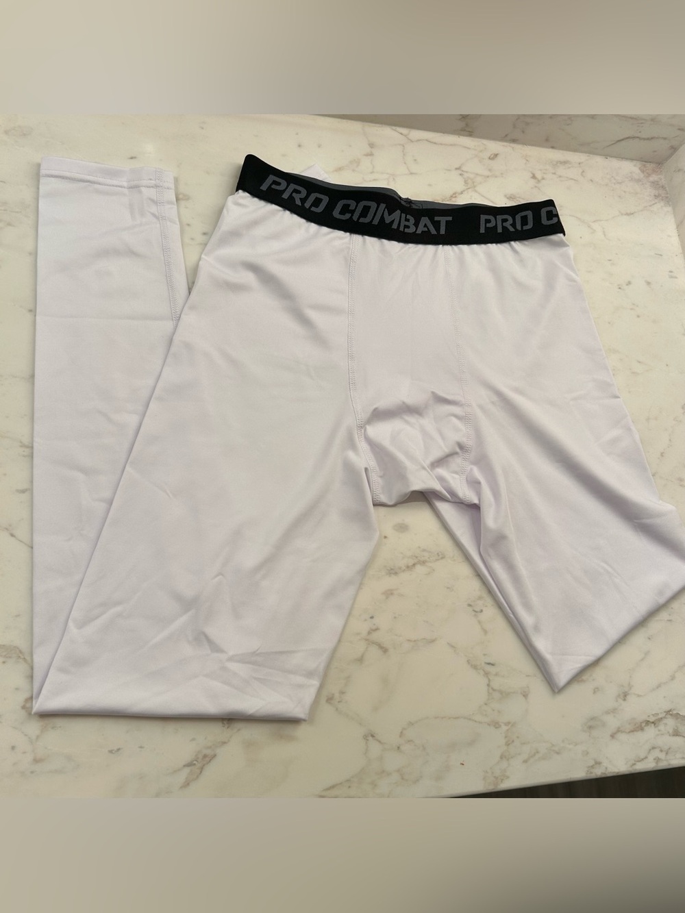New Men's Pro Combat White Compression Pant